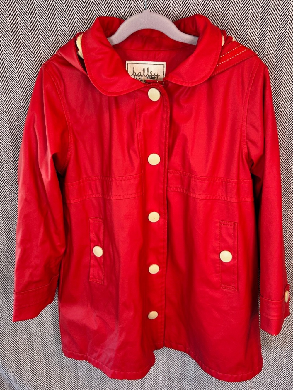 Hatley Lined Unisex Red Rain Coat